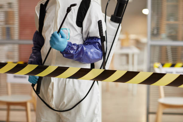 Professional Sewage Cleanup technician working in Centerville, IN